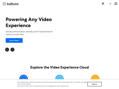 Kaltura.com website screenshot
