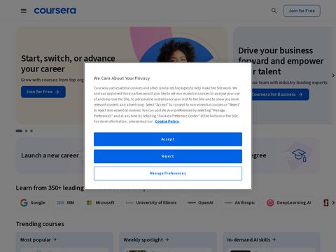 Coursera.org website screenshot