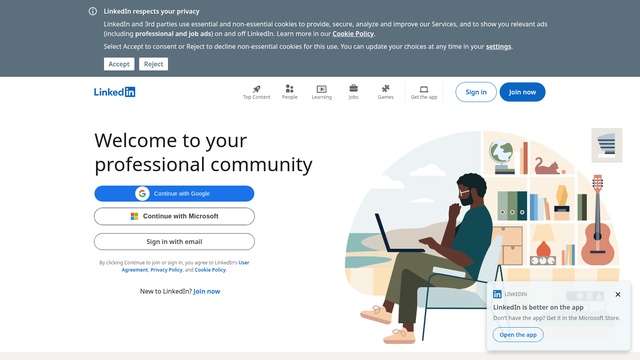 Linkedin.com website screenshot