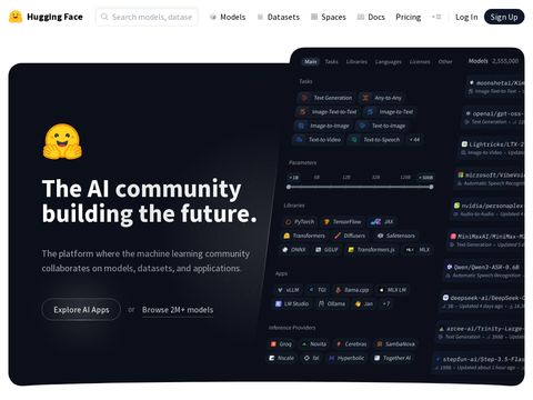 Huggingface.co website screenshot