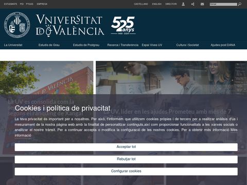 Uv.es website screenshot