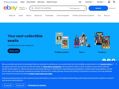 Ebay.com website screenshot