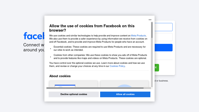 Facebook.com website screenshot