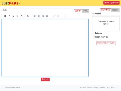Justpaste.it website screenshot