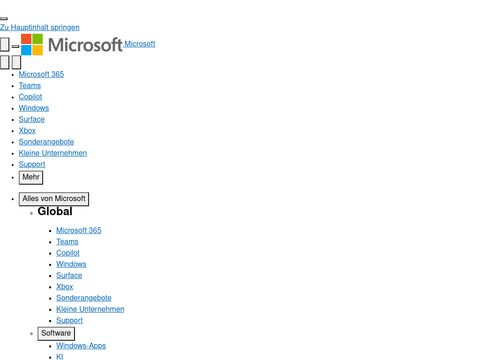Microsoft.com website screenshot