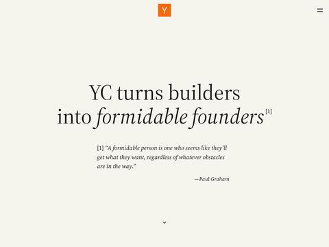 Ycombinator.com website screenshot