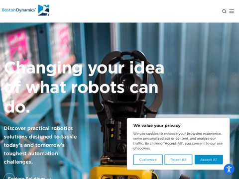 Bostondynamics.com website screenshot
