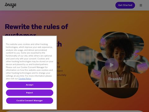 Braze.com website screenshot