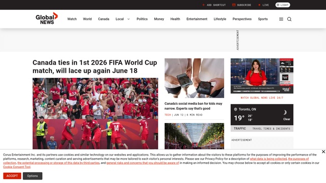 Globalnews.ca website screenshot