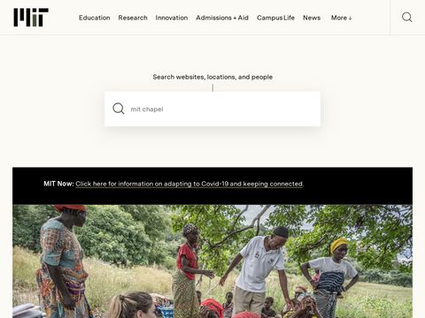 Mit.edu website screenshot