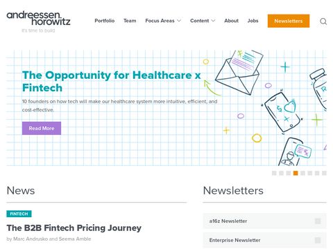 A16z.com website screenshot
