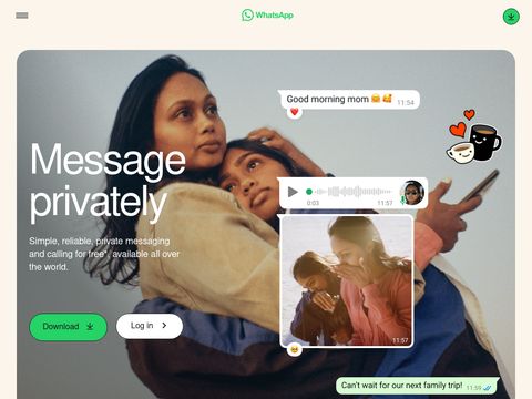 Whatsapp.com website screenshot
