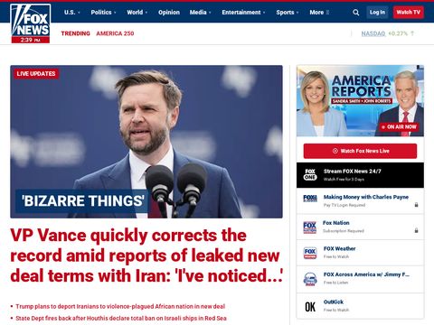 Foxnews.com website screenshot