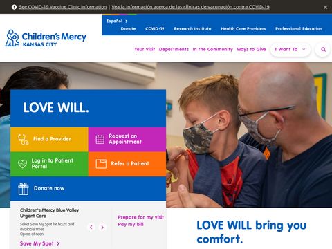Childrensmercy.org website screenshot