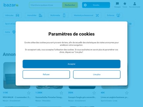 Bazar.lu website screenshot