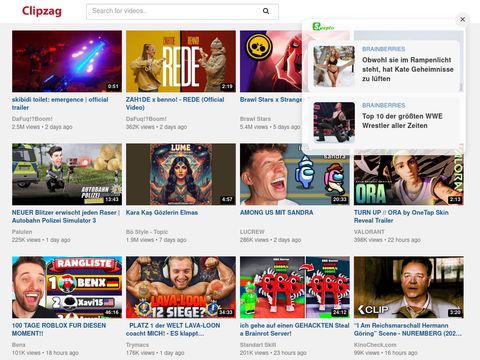 Clipzag.com website screenshot