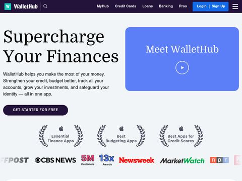 Wallethub.com website screenshot