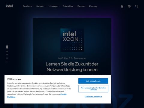 Intel.com website screenshot