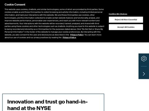 Nyse.com website screenshot
