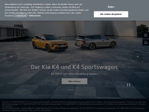 Kia.com website screenshot