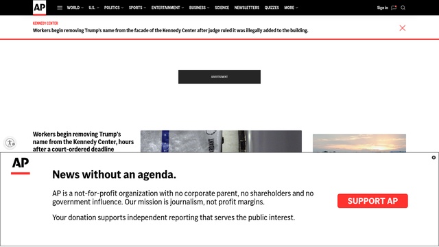 Apnews.com website screenshot