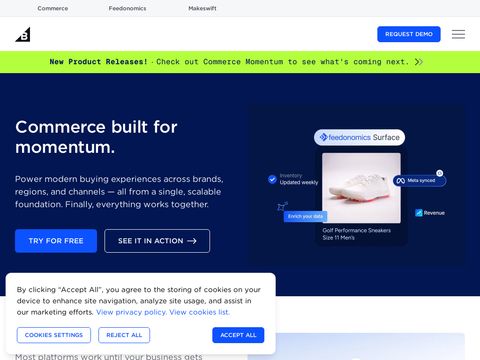 Bigcommerce.com website screenshot