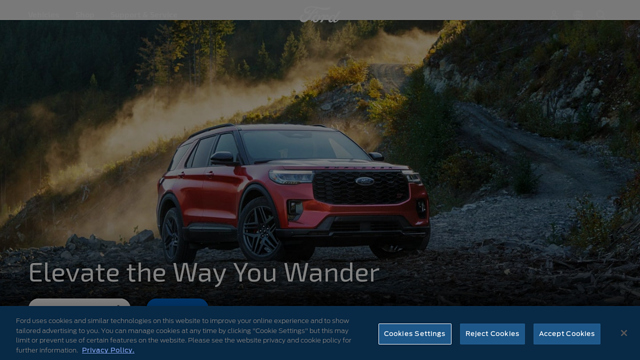 Ford.com website screenshot