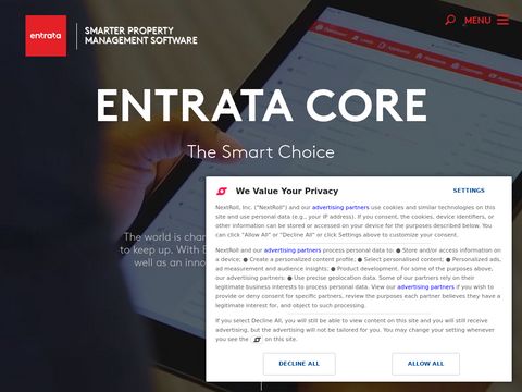 Entrata.com website screenshot