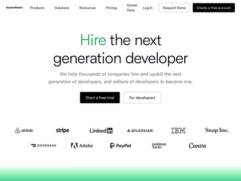 Hackerrank.com website screenshot