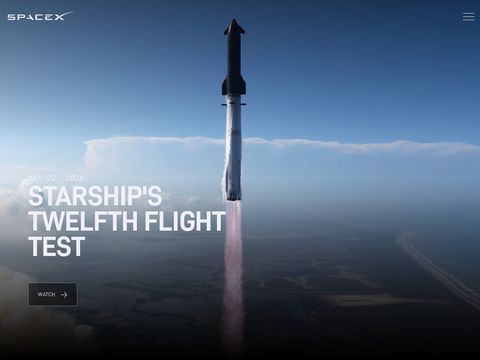 Spacex.com website screenshot