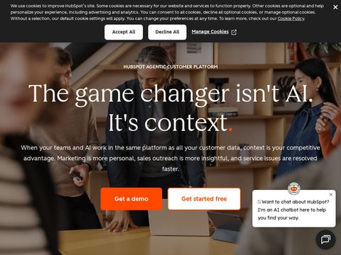 Hubspot.com website screenshot