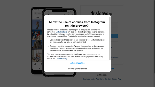 Instagram.com website screenshot