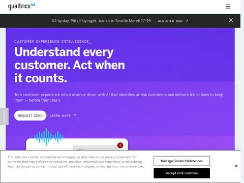 Qualtrics.com website screenshot
