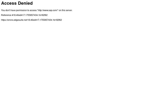 Sap.com website screenshot