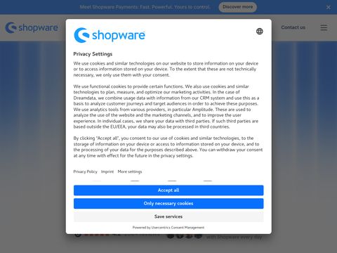 Shopware.com website screenshot