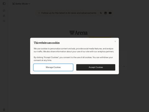Arena.ai website screenshot