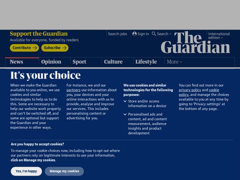 Theguardian.com website screenshot