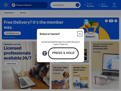 Walmart.com website screenshot