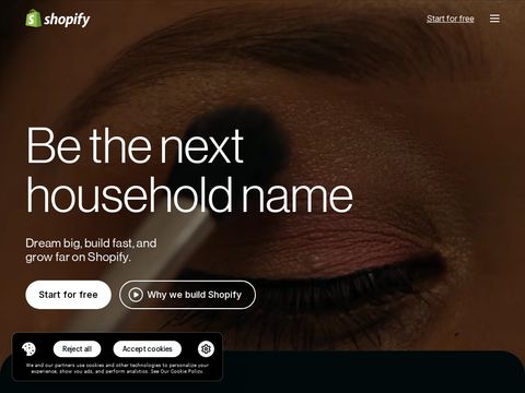 Shopify.com website screenshot