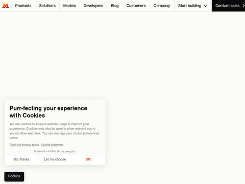 Mistral.ai website screenshot
