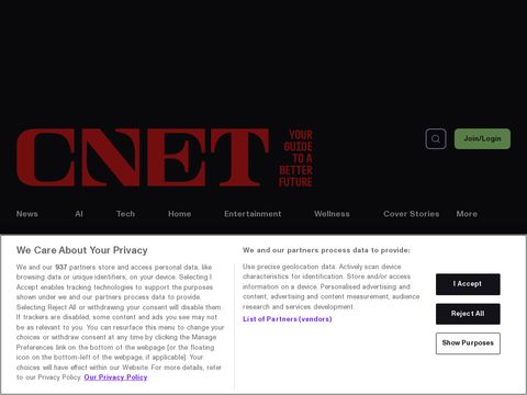 Cnet.com website screenshot